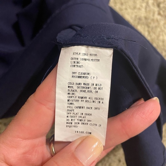 Ixiah Women's Navy Off the Shoulder Dress Mini Size US 4 Maternity Flowy Dress - Picture 8 of 8